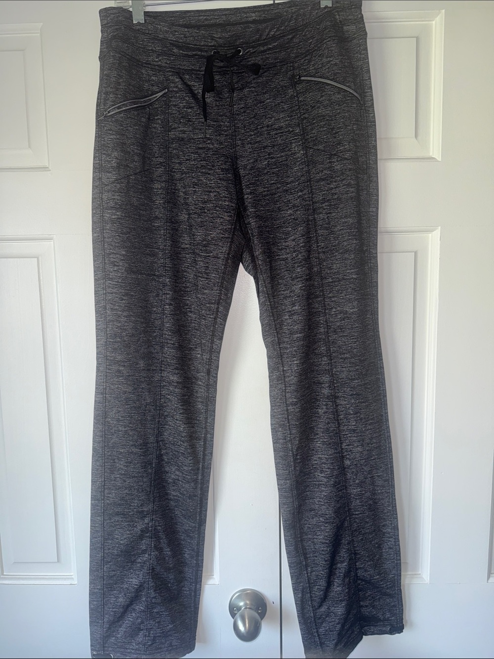 Athleta Heathered Charcoal Drawstring Joggers